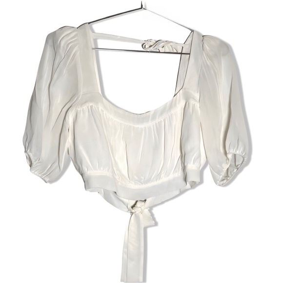 Reformation Two Piece Set | Top & Midi Skirt | Ivory | Size: 8 - Picture 3 of 6